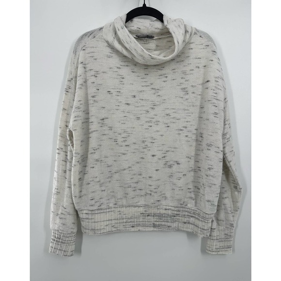 Anthropologie Darcy Cowl Neck Pullover Size XS heathered white/gray - Picture 4 of 9